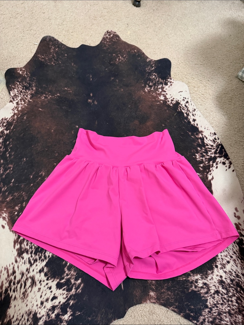 HALARA Hot Pink High-Waist Skort Shorts